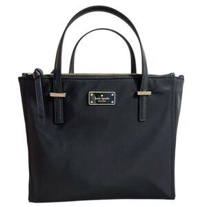 Kate Spade Alyse Wilson Road Black Nylon Crossbody Tote | Gold Hardware Bag